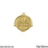 Stainless Steel Pendant Constantinato Coin 19x18mm
