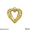 Stainless Steel Pendant Heart 15-22mm