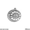 Stainless Steel Pendant Sun and Moon 29mm