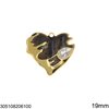 Stainless Steel Pendant Heart with Enamel 19mm