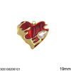 Stainless Steel Pendant Heart with Enamel 19mm