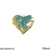 Stainless Steel Pendant Heart with Enamel 19mm
