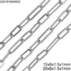 Stainless Steel Oval Link Chain 3:1 Flat Wire 15-20mm