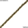 Hematite Rodelle Faceted Beads 1x2mm