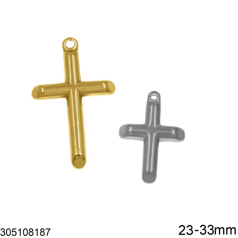 Stainles Steel Pendant Cross 23-33mm