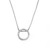 Silver 925 Necklace Circle with Zircon 