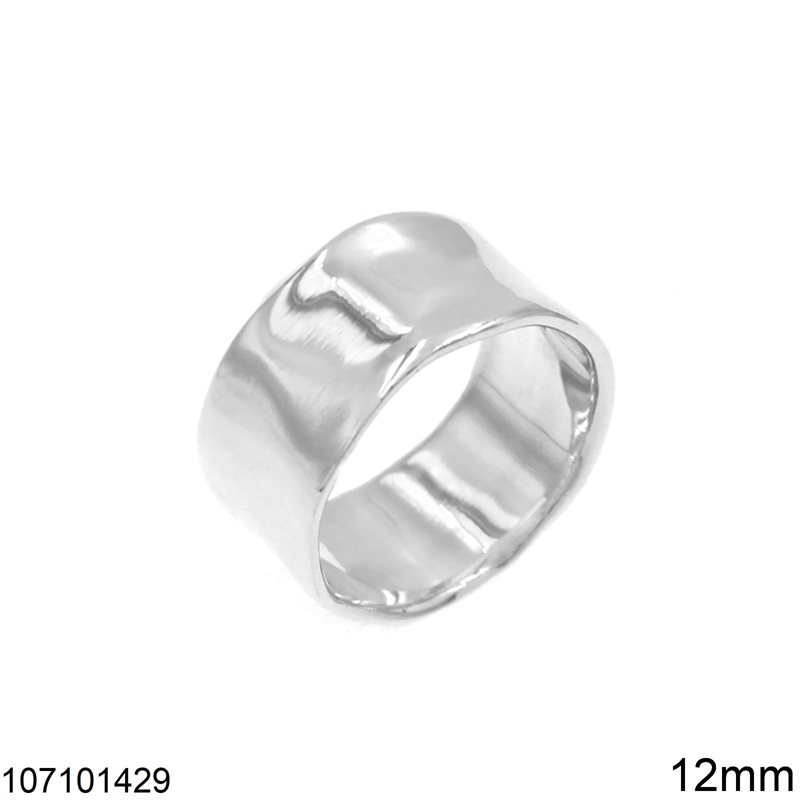 Δαχτυλίδι Ασημένιο 925 Βέρα 12mm