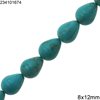 Pearshaped Turquoise Beads 8x12mm