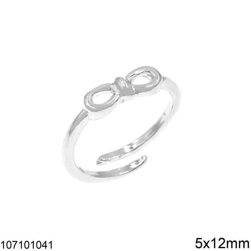 Δαχτυλίδι Ασημένιο 925 Άπειρο 5x12mm