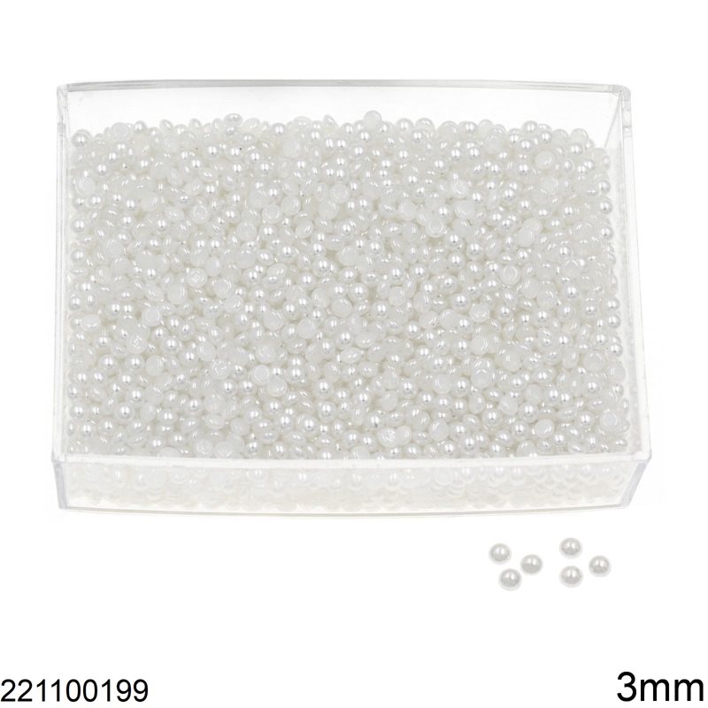 Πέρλα Πέτρα Καπουσόν Πλαστική Α 3mm