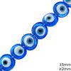 Glass Bead Evil Eye 15mm