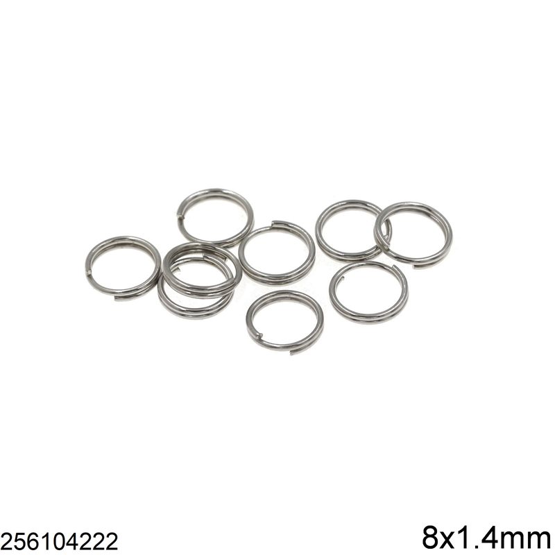 Iron Double Ring 8x1.4mm, Nickel color NF
