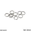Iron Double Ring 8x1.4mm, Nickel color NF