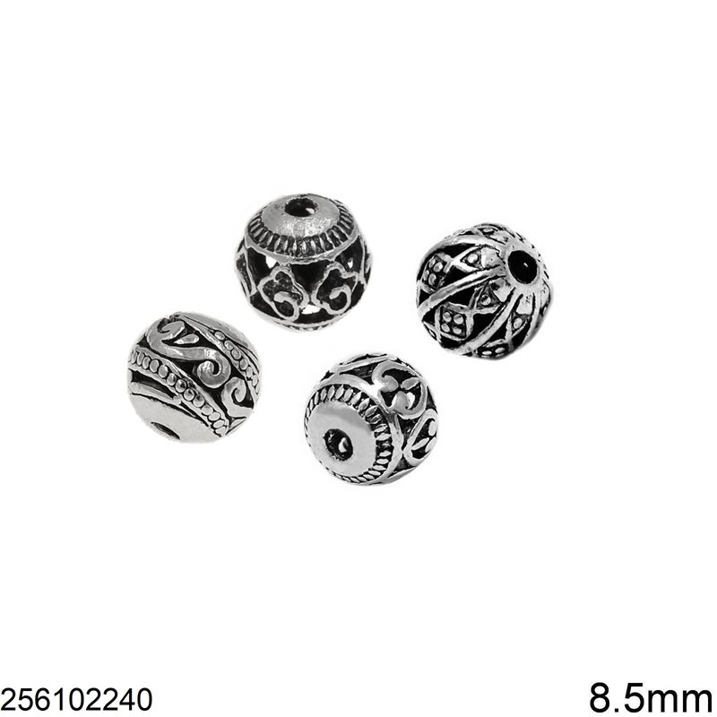 Casting Round Hollow Bead 8.5mm with Hole 1.8-2mm