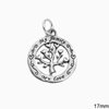 Silver 925 Pendant Tree of Life Oxyde 17mm