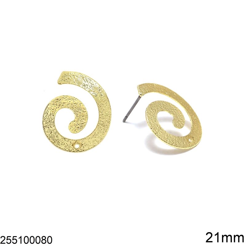 Iron Stud Earring 21mm with Hole