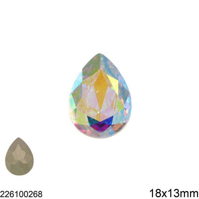 Pearshape Crystal 18x13mm CRYSTAL AB