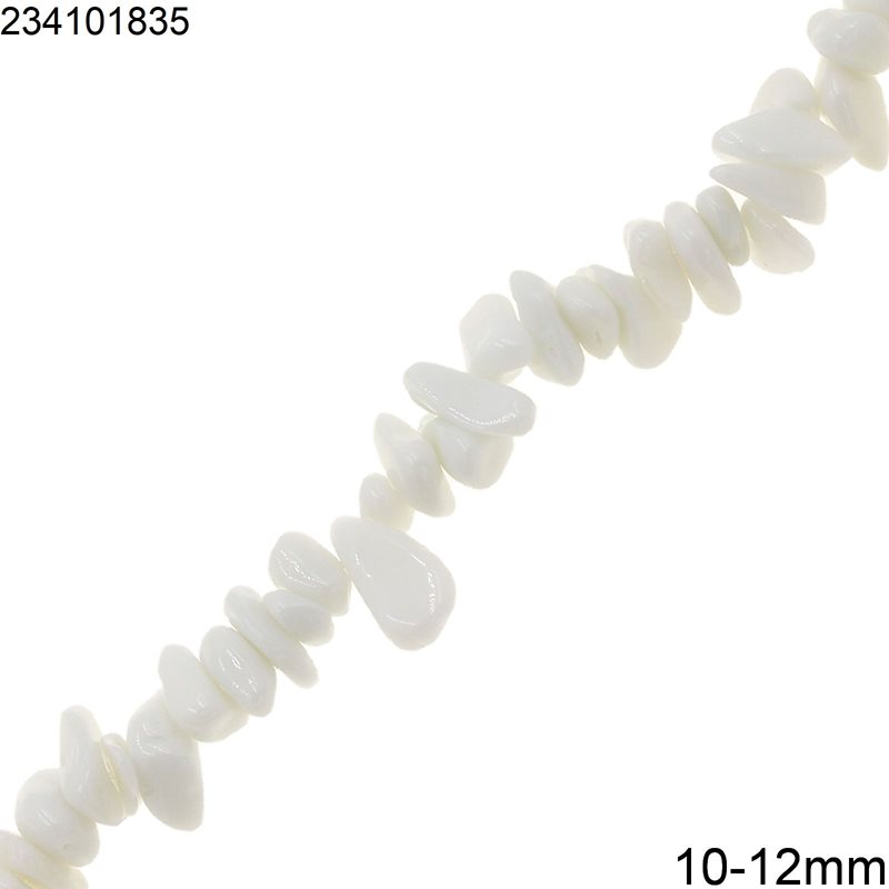 Χάνδρες Κρύσταλλος Τσίπς 10-12mm, Άσπρος
