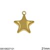 Stainless Steel Pendant Star Puffy 21-26mm