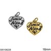 Stainless Steel Pendant Heart "Special Nana" 16mm