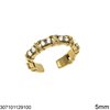 Stainless Steel Ring with Stones Open 5mm