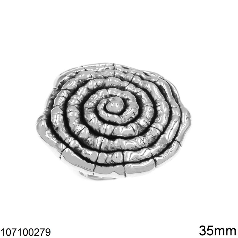 Δαχτυλίδι Ασημένιο 925 Σαλίγκαρος 35mm, Οξυντέ