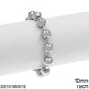 Stainless Steel Bracelet with Balls 10mm