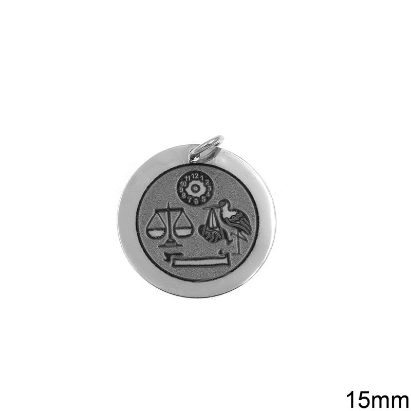 Silver 925 Pendant with Strork 15mm