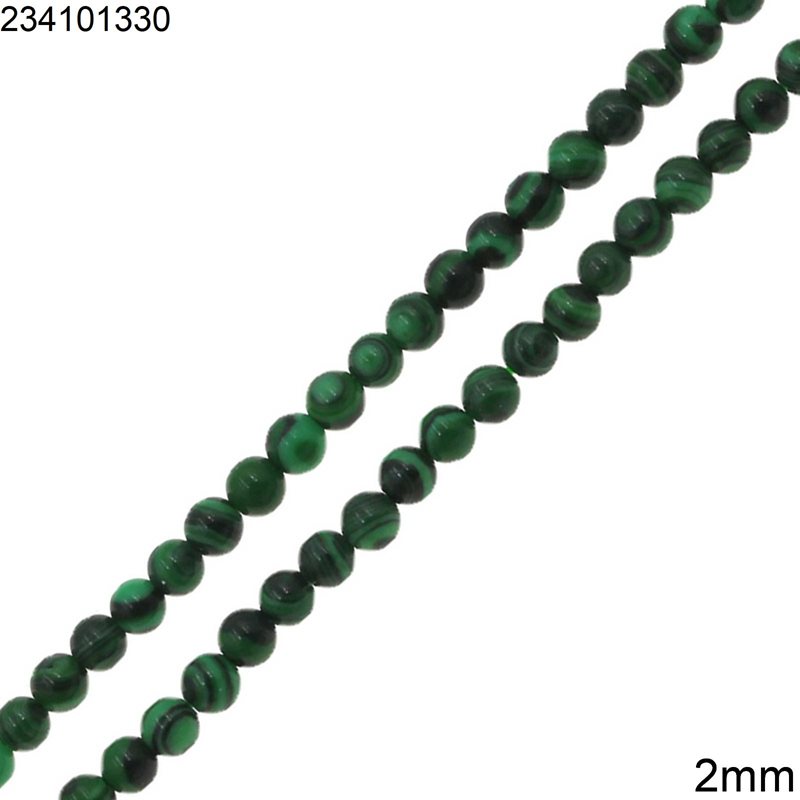 Malachite Round Beads 2mm