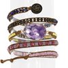 Bracelet with Semi Precious Stones 5-Line 85cm