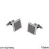 Stainless Steel Square Cufflinks 16mm