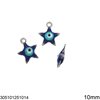 Stainless Steel Pendant Star with Enamel Two Sided 8-10mm