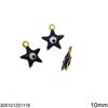 Stainless Steel Pendant Star with Enamel Two Sided 8-10mm