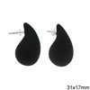 Rubber Earrings with Stainless Steel Stud