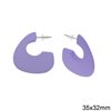 Rubber Earrings with Stainless Steel Stud