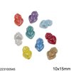 Ceramic Hearts Beads 10x15mm, Multicolor