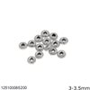 Silver 925 Rondelle Beads Mat 3-3.5mm