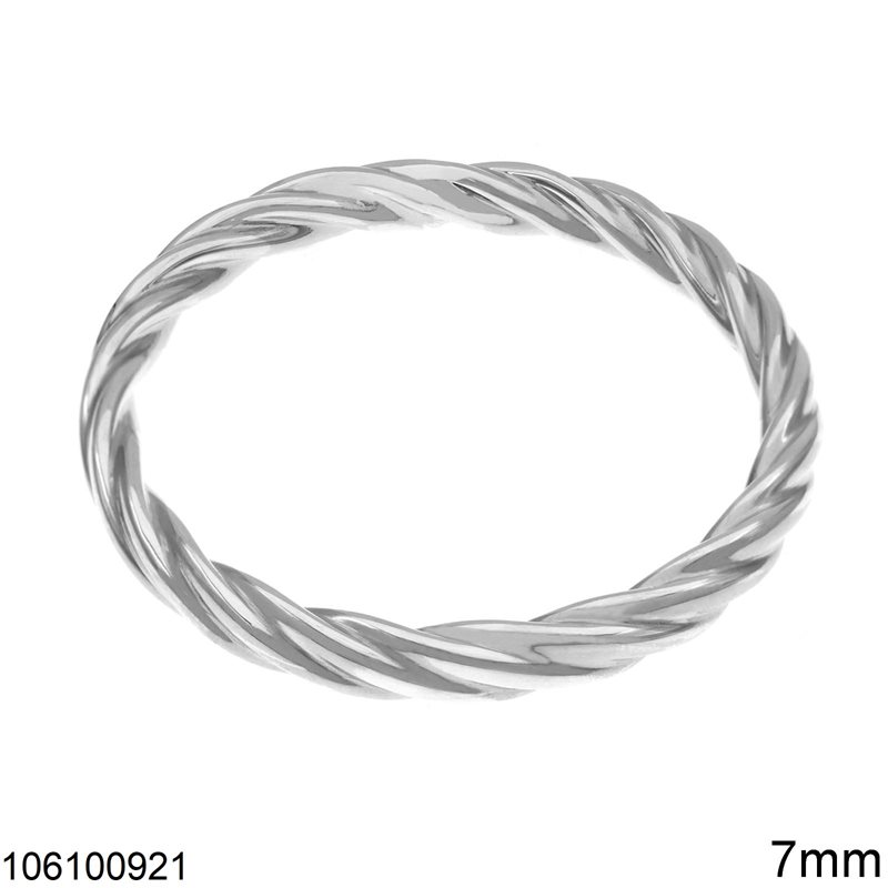Silver 925 Twisted Bracelet 7mm