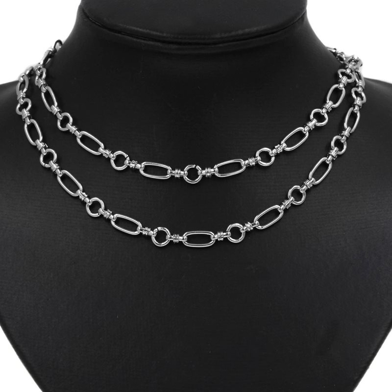 Stainless Steel Chain 1:1 Oval Link 12x6x1.5mm and Round Link 7x1.5mm