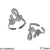 Stainless Steel Irregular Shape Ring "Melted" 8-24mm