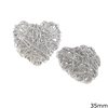 Silver 925 Knitted Heart Finding 35mm