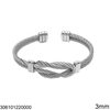 Stainless Steel Twisted Wire Bracelet 3mm