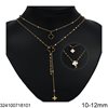Stainless Steel Necklace with Round Cross 10-12mm