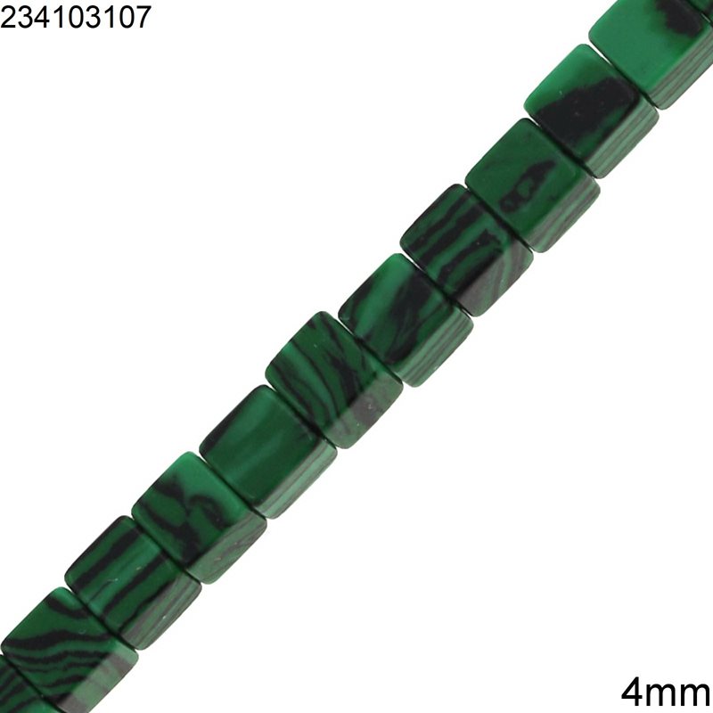 Malachite Tube Beads 15mm