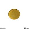 Brass Flat Round Cup B 20mm, Raw Brass