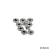 Silver 925  Shiny Rondelle Beads 4.5mm