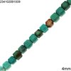 Semi Precious Stone Tube Faceted Beads 4mm