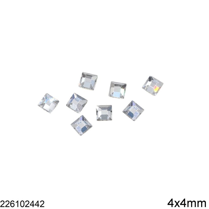 MC Square Hotfix 4x4mm Crystal 794 Asfour Grey Glue