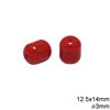 Plastic Bead  Oval 12.5x14mm with Hole 3mm