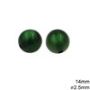 Plastic Bead Cat Eye 14mm with Hole 2.5mm